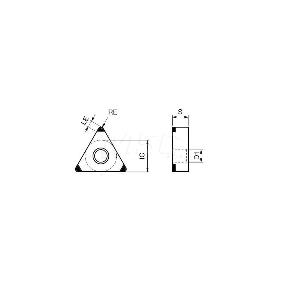 Turning Insert:  3QP-TNGA333 BX380,  Polycrystalline Cubic Boron Nitride Uncoated Finish,  Neutral,  3/8″ Inscribed Circle,  0.0470″ Corner Radius,  60.0 &deg N/A Triangle,  Series  TNGA