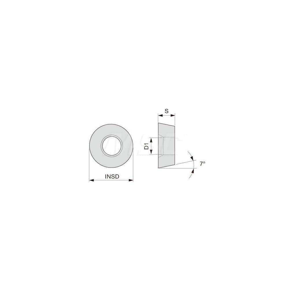 Turning Insert:  RCMT10T3M0-RS AH8005,  Solid Carbide TiAlN Finish,  Neutral,  0.1970″ Corner Radius,  0.0 &deg N/A Round,  Series  RCMT