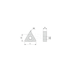 Turning Insert:  TNGA222 TH10,  Solid Carbide Uncoated Finish,  Neutral,  1/4″ Inscribed Circle,  0.0310″ Corner Radius,  60.0 &deg N/A Triangle,  Series  TNGA