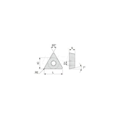 Turning Insert:  TCMT21.52PM AH6225,  Solid Carbide TiAlN & TiCN Finish,  Neutral,  1/4″ Inscribed Circle,  0.0310″ Corner Radius,  60.0 &deg N/A Triangle,  Series  TCMT