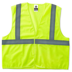 8205HL 4 XL/5 XL Econo 2 Hook & Loop Lime Vest - Industrial Tool & Supply