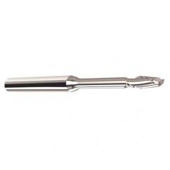 .090 Dia. - 1/8" LOC - 1-1/2" OAL - .005 C/R  2 FL Carbide End Mill with 1/4 Reach - Uncoated - Industrial Tool & Supply