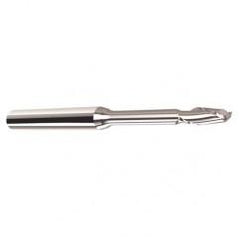 .020 Dia. - .030 LOC - 1-1/2" OAL - 2 FL Carbide End Mill with 1/4 Reach - Uncoated - Industrial Tool & Supply