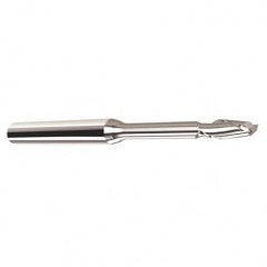 .0313 Dia. - .047 LOC - 1-1/2" OAL - .005 C/R  2 FL Carbide End Mill with .100 Reach - Uncoated - Industrial Tool & Supply