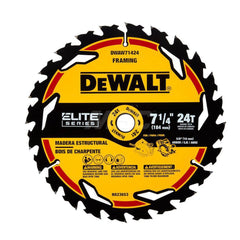 Wet & Dry Cut Saw Blade: 7-1/4″ Dia, 5/8″ Arbor Hole, 0.067″ Kerf Width, 24 Teeth Use on Wood Cutting, Round with Diamond Knockout Arbor