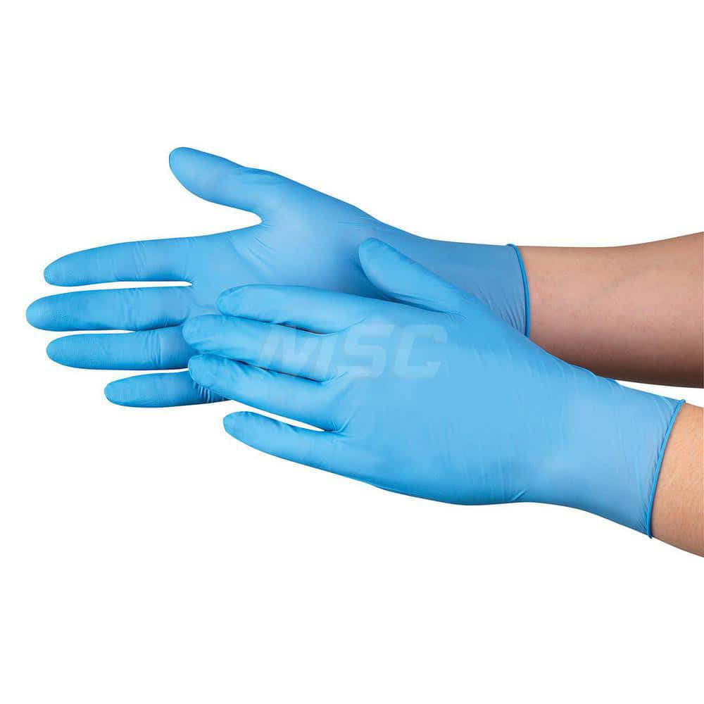 Disposable Gloves: 4 mil, Nitrile Blue, Smooth