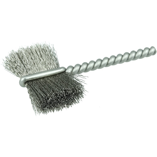 1″ Power Tube Brush, .005″ Stainless Steel Wire Fill, 5/8″ Brush Length - Industrial Tool & Supply
