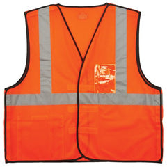 8216BA S/M Orange Breakaway Mesh Vest Type R Class 2 W/Id Holder - Industrial Tool & Supply