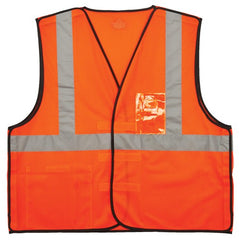 8216BA L/ XL Orange Breakaway Mesh Vest Type R Class 2 W/Id Holder - Industrial Tool & Supply