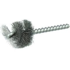 1-1/8″ Power Tube Brush, .008″ Stainless Steel Wire Fill, 1″ Brush Length - Industrial Tool & Supply