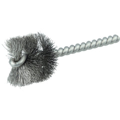 1-1/4″ Power Tube Brush, .008″ Stainless Steel Wire Fill, 1″ Brush Length - Industrial Tool & Supply
