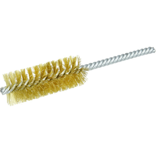 1″ Power Tube Brush-0.006″ Brass, 2-1/2 Brush Length - Non-Sparking Wire Wheel - Industrial Tool & Supply