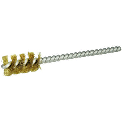 1/4″ Power Tube Brush-0.004″ Brass, 1 Brush Length - Non-Sparking Wire Wheel - Industrial Tool & Supply