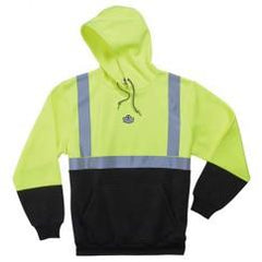 8293 M LIM/BLK HOODED SWEATSHIRT - Industrial Tool & Supply