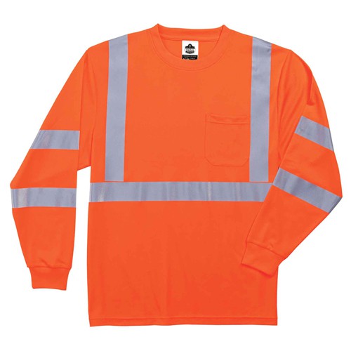 8391 XL Orange Long Sleeve T-Shirt Type R Class 3 - Industrial Tool & Supply