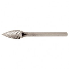 SG-1 Double Cut Solid Carbide Bur-Pointed Tree Shape - Industrial Tool & Supply
