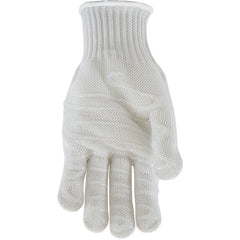 ‎22-601RHL SS Engineered Yarn - 3-str S-Steel Wr-Core/Poly - Hvy Wgt 1 Side Silagrip Coat - Wht - F-Fgr - Exact Industrial Supply