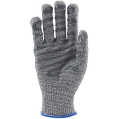 ‎22-761GRHS SS Engineered Yarn Glove - S-Steel w/Dyneema - Poly Cover - Silagrip Coat 1 side - Medium Weight - Gray - Exact Industrial Supply