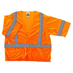 8310HL S/M Econo Class 3 Orange Hook & Loop Vest - Industrial Tool & Supply