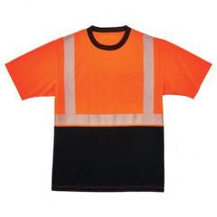 8280BK S ORG/BLK FRONT PERF T-SHIRT - Industrial Tool & Supply