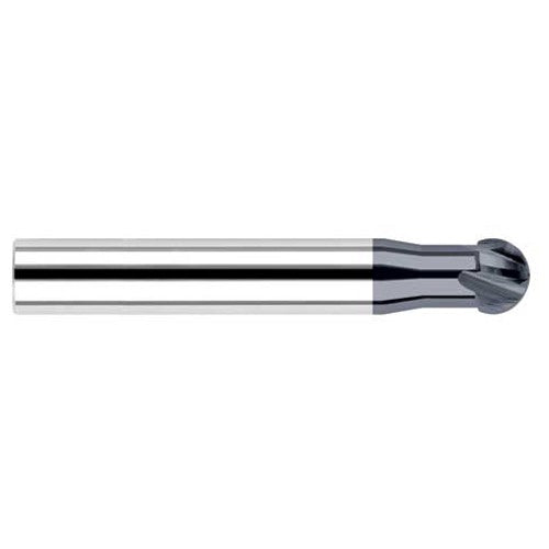 Undercutting End Mills - 0.3750″ (3/8″) Cutter Diameter × 0.1870″ (3/16″) Neck Length × 220° Carbide Undercutting End Mill, 4 Flutes, AlTiN Coated - Exact Industrial Supply