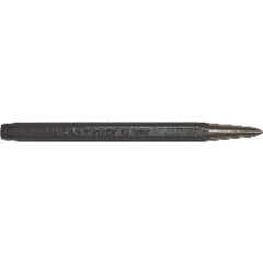 Prick Punch - Prick Punch - 1/4″ Hex Stock × 4″ Overall Length - Industrial Tool & Supply