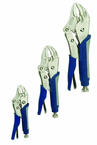 3 Piece - Curve Jaw Cushion Grip Locking Plier Set - Industrial Tool & Supply