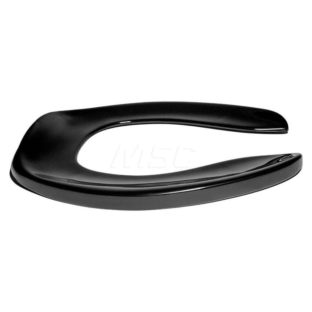 Toilet Seats; Type: Open Front w/o Cover; Style: Round; Material: Plastic; Color: Black; Outside Width: 14-1/2; Inside Width: 0; Length (Inch): 18.6; Minimum Order Quantity: Plastic; Material: Plastic