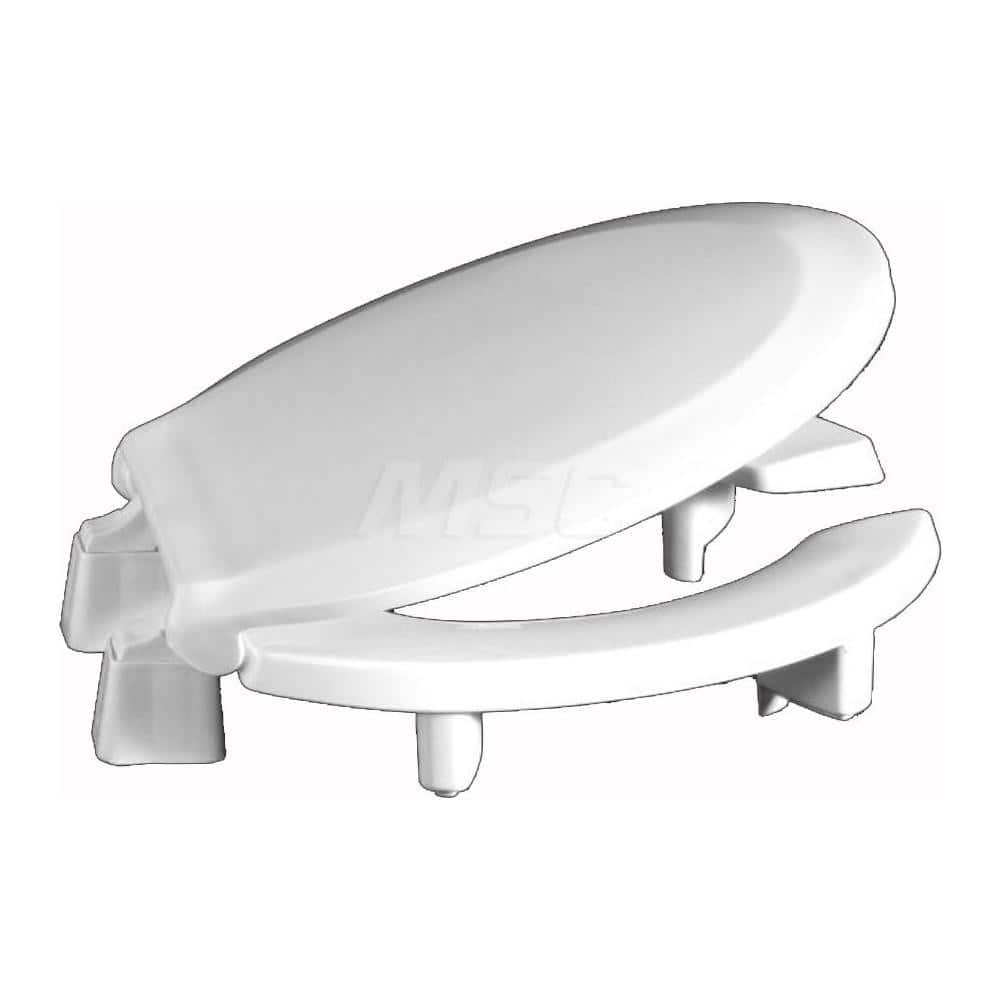Toilet Seats; Type: Closed Front w Cover and Slow Close; Style: Round; Material: Plastic; Color: White; Outside Width: 14-1/2; Inside Width: 0; Length (Inch): 16.5; Minimum Order Quantity: Plastic; Material: Plastic