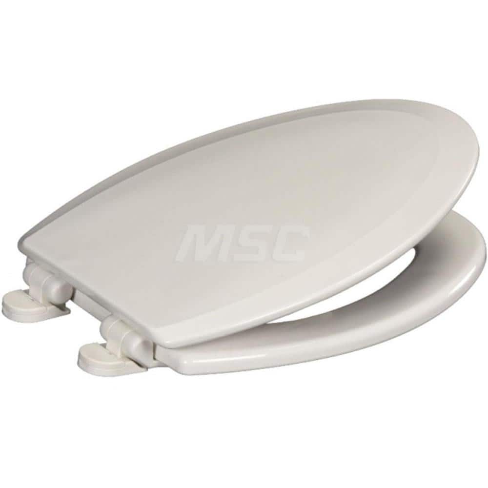 Toilet Seats; Type: Closed Front w/ Cover and Slow Close; Style: Slow Close; Material: Plastic; Color: White; Outside Width: 14-1/2; Inside Width: 0; Length (Inch): 18.75; Minimum Order Quantity: Plastic; Material: Plastic