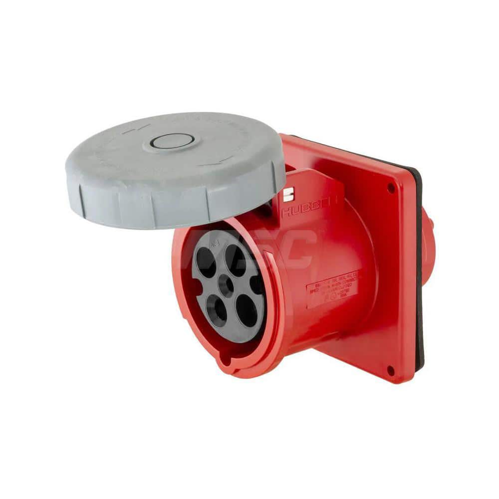 Pin & Sleeve Plugs & Connectors; Connector Type: Receptacle; Pin Configuration: 4; Number of Poles: 3; Amperage: 100; Voltage: 480 VAC