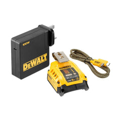 Power Tool Chargers; Features: Stage 1 & 2 State of Charge Indicator - Communicates level of charge of DEWALT batteries; Voltage: 20; Power Source: USB; For Use With: All DEWALT 20V MAX and FLEXVOLT ™ Batteries; Batteries Included: No; Battery Chemistry: