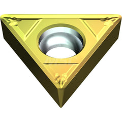 Turning Insert:  TPMT322ELB T2500Z,  Cermet AlN Finish,  Neutral,  0.6496″ Long,  3/8″ Inscribed Circle,  0.0315″ Corner Radius,  60.0 &deg N/A Triangle,  Series  T2500Z