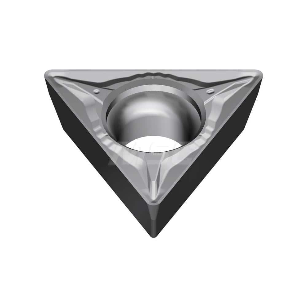 Turning Insert:  TPMT332EGU T1500A,  Cermet Uncoated Finish,  Neutral,  0.6496″ Long,  3/8″ Inscribed Circle,  0.0315″ Corner Radius,  60.0 &deg N/A Triangle,  Series  T1500A