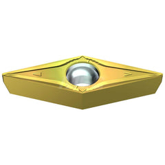 Turning Insert:  TPMT322EFB T1500Z,  Cermet AlN Finish,  Neutral,  0.6496″ Long,  3/8″ Inscribed Circle,  0.0315″ Corner Radius,  60.0 &deg N/A Triangle,  Series  T1500Z
