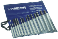 14 Piece-Range Metric Over / Under 4-12mm-HSS-Bright Straight Shank/Straight Flute-Plastic Pouch Chucking Reamers - Industrial Tool & Supply