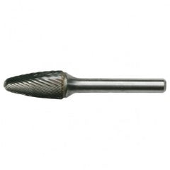 SF-1 Standard Cut Solid Carbide Bur-Round Nose Tree Shape - Industrial Tool & Supply