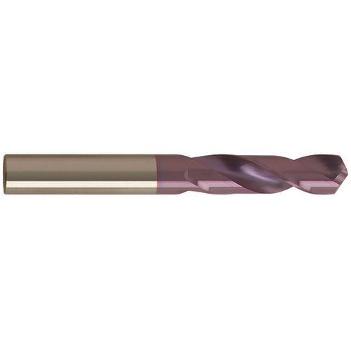 #53 Dia. x #53 Shank × 10 mm Flute Length × 34 mm OAL, 3xD, 118°, nano-FIREX, 2 Flute, External Coolant, Round Solid Carbide Drill - Industrial Tool & Supply