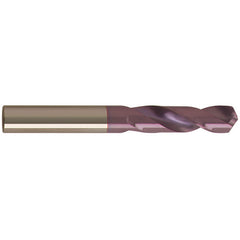 #53 Dia. x #53 Shank × 10 mm Flute Length × 34 mm OAL, 3xD, 118°, nano-FIREX, 2 Flute, External Coolant, Round Solid Carbide Drill - Industrial Tool & Supply