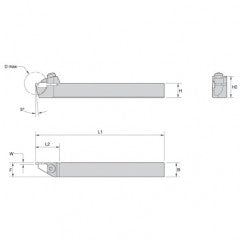 WMT RH Toolholder .500 x .500 Seat 1 - Industrial Tool & Supply