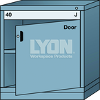 Bench-Standard Cabinet - 1 Drawer - Base Shelf - Adjustable Shelf - Lockable Swing Door - 30 x 28-1/4 x 33-1/4" - Multiple Drawer Access - Industrial Tool & Supply