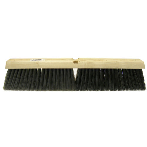 18″ - Black Medium Sweeping Broom Without Handle - Industrial Tool & Supply