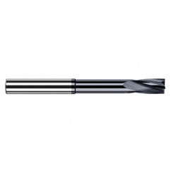 0.0469″ (3/64″) Cutter Diameter × 0.1880″ Flute Length × 0.3750″ (3/8″) Reach Carbide Flat Bottom Counterbore, 4 Flutes, AlTiN Coated - Industrial Tool & Supply