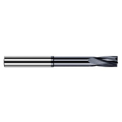 0.1250″ (1/8″) Cutter Diameter × 0.5000″ (1/2″) Flute Length × 1.0000″ (1″) Reach Carbide Flat Bottom Counterbore, 4 Flutes, AlTiN Coated - Exact Industrial Supply