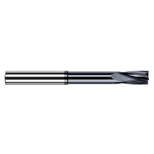 0.1181″ Cutter Diameter × 0.3750″ (3/8″) Flute Length × 1.0000″ (1″) Reach Carbide Flat Bottom Counterbore, 4 Flutes, AlTiN Coated - Exact Industrial Supply