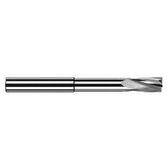 0.0469″ (3/64″) Cutter Diameter × 0.1880″ Flute Length × 0.3750″ (3/8″) Reach Carbide Flat Bottom Counterbore, 4 Flutes - Exact Industrial Supply