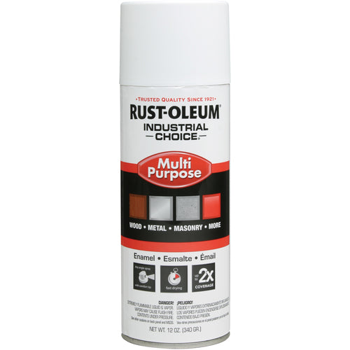 1600 Multi-Purpose Semi-Gloss White Spray Paint - Exact Industrial Supply