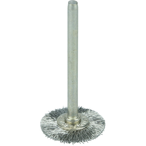 3/4″ Miniature Wire Wheel, .005″ Stainless Steel Fill, 1/8″ Stem - Industrial Tool & Supply