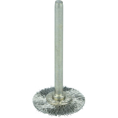 3/4″ Miniature Wire Wheel, .005″ Stainless Steel Fill, 1/8″ Stem - Industrial Tool & Supply