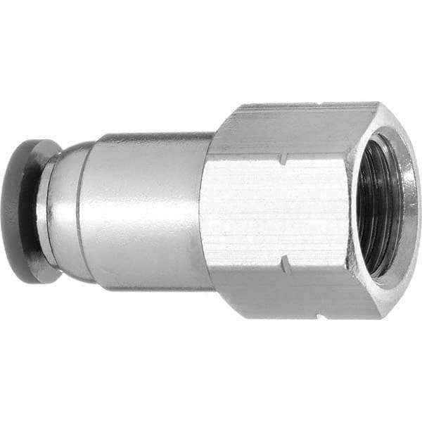 Value Collection - 3/8" OD, NPT Female, Nylon Push-to-Connect Female Connector - 150 Max psi, Black - Industrial Tool & Supply